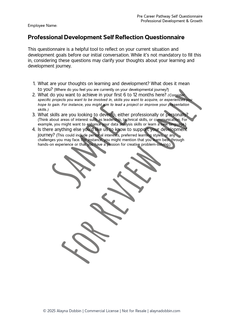 Career Pathway Conversations Template