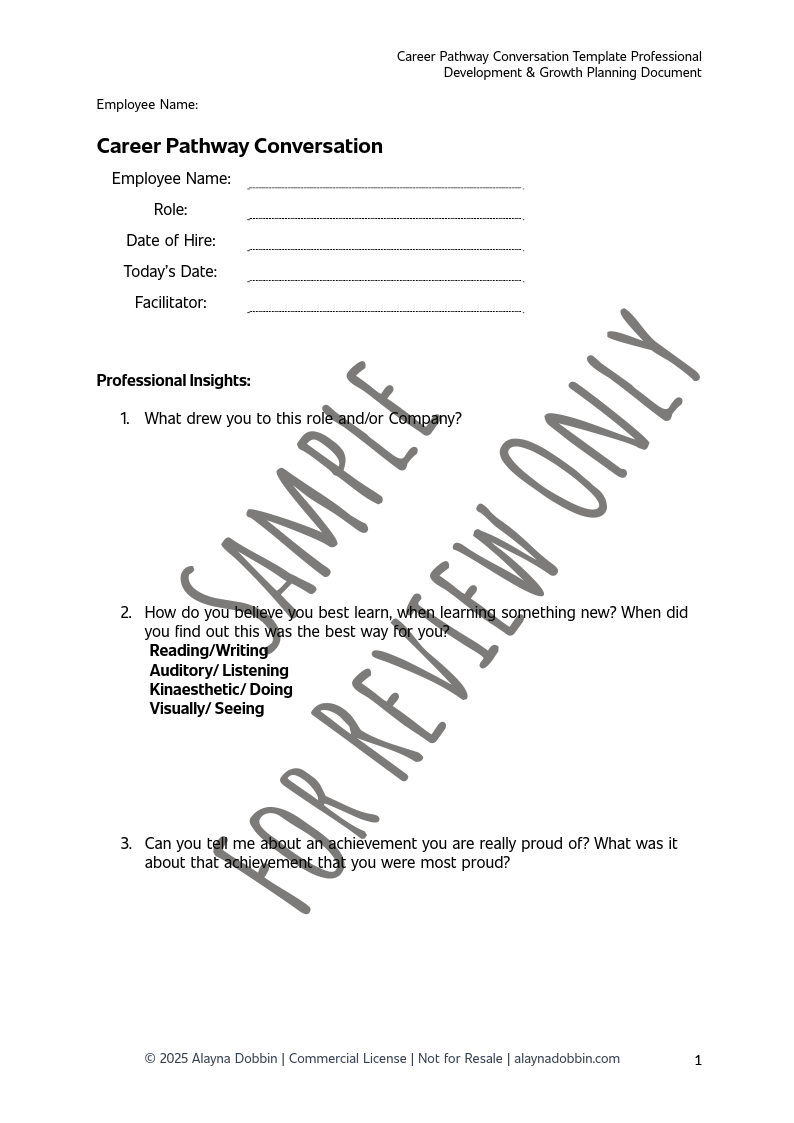 Career Pathway Conversations Template