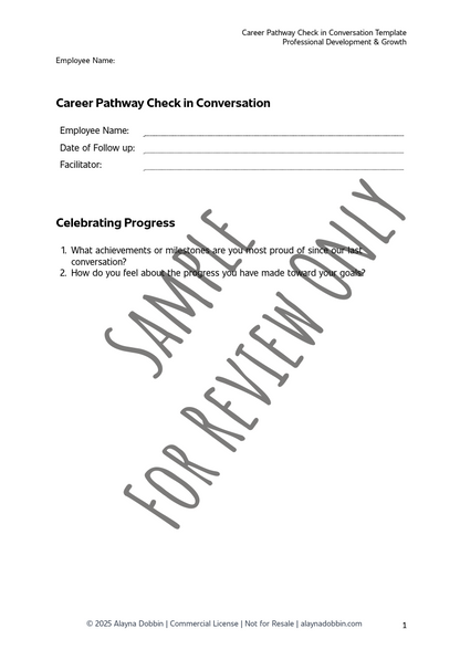 Career Pathway Conversations Template